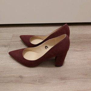 Burgundy Suede Heels